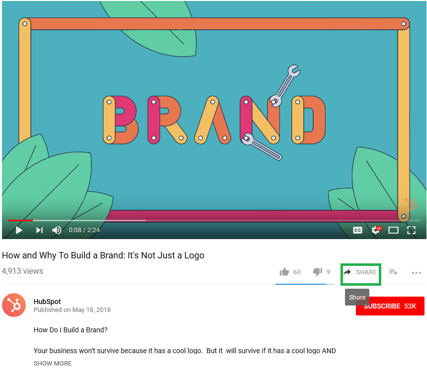 embed youtube video