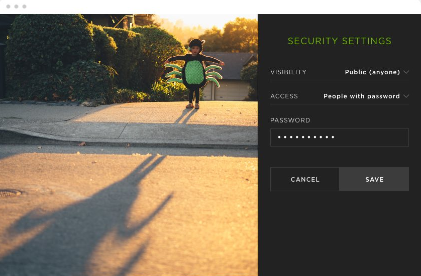 Ein Screenshot der Benutzeroberfläche von SmugMug.