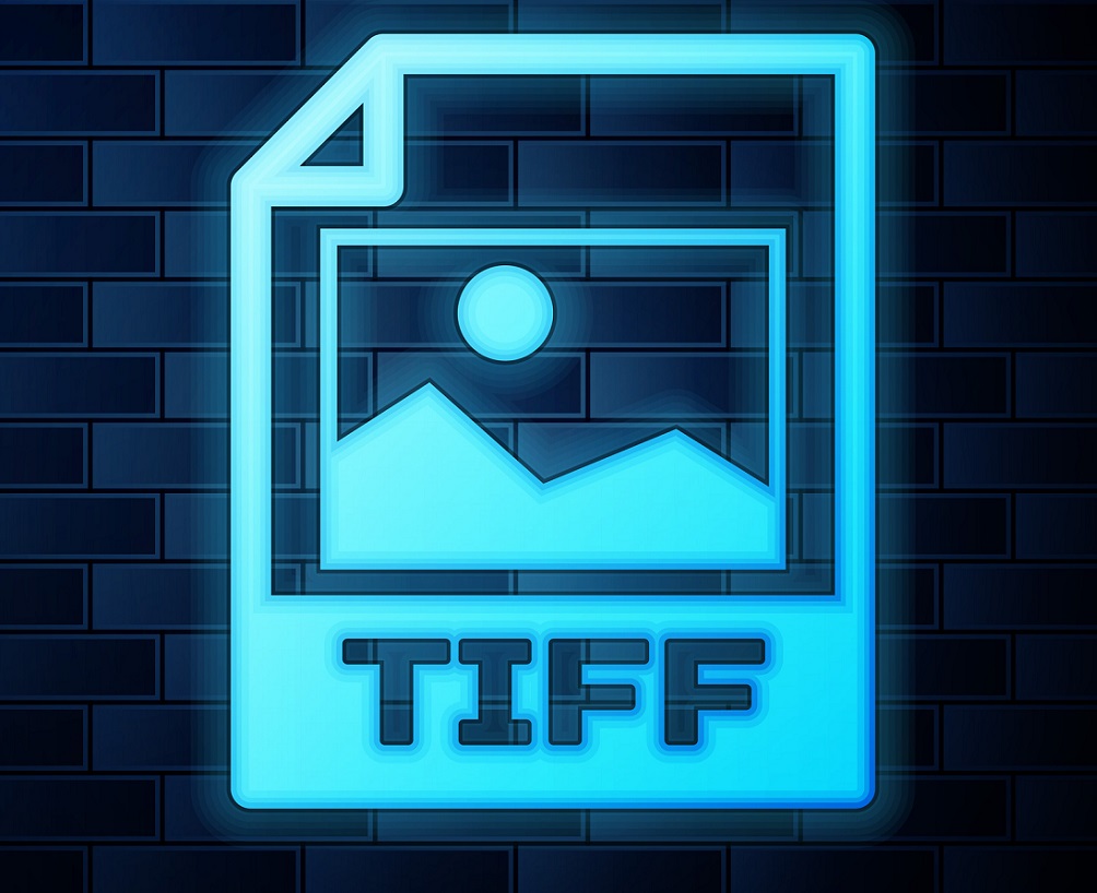 A picture of the TIFF icon in a neon color.