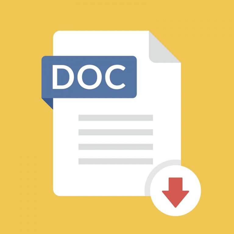 Das Symbol für den Dokument-Dateityp .doc.