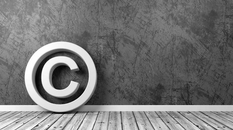 Ein Copyright-Logo, eine Schutzmarke für das Bildcopyright.